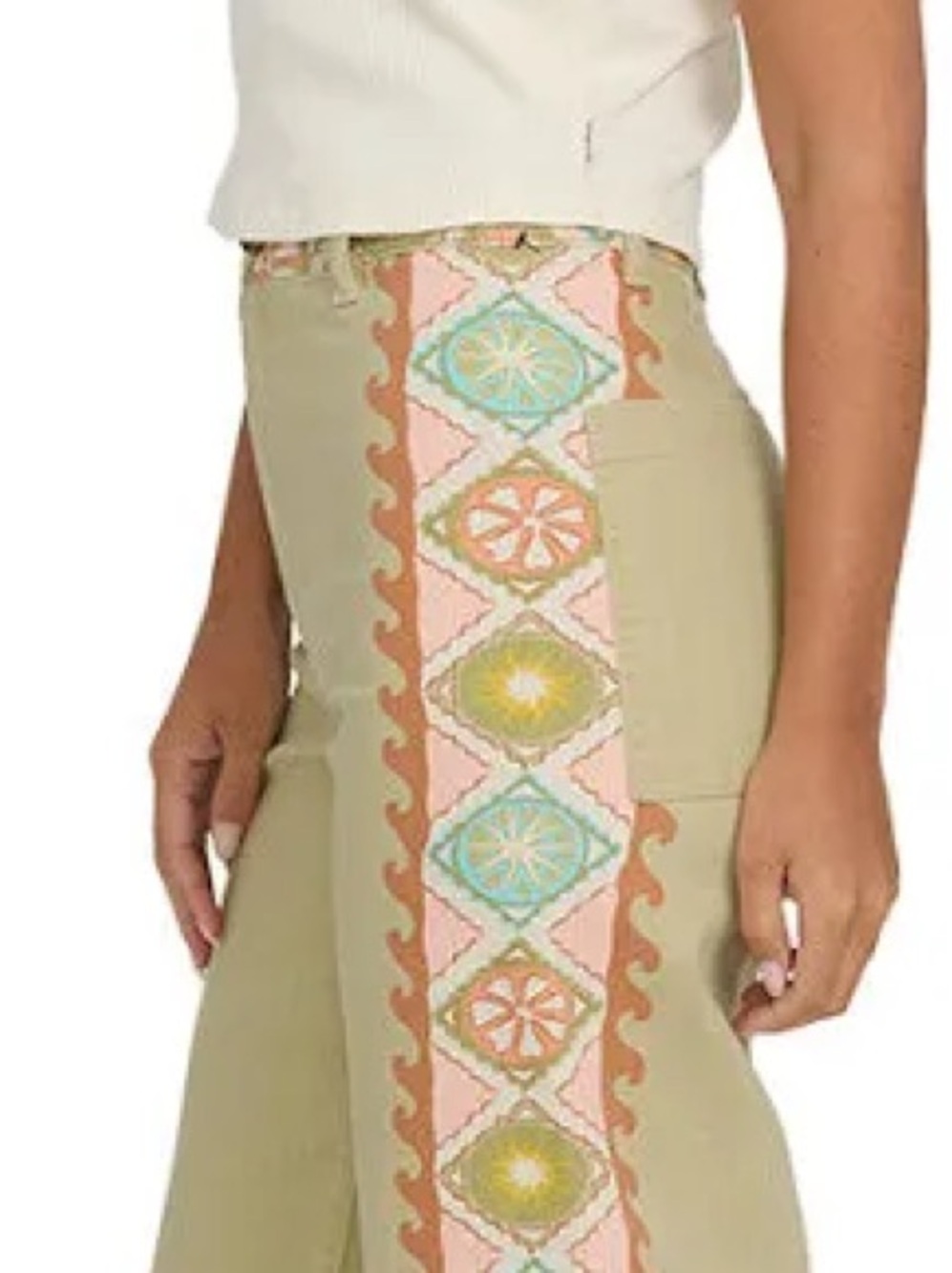 Billabong Chino styleWide-Leg Pants with printed Surf Tribal Side Panels